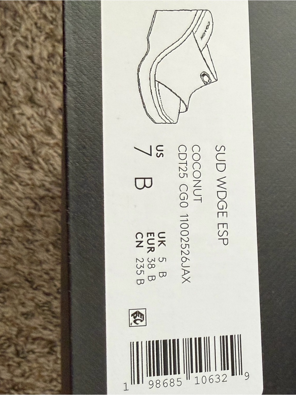 Coach size 7 Brown Suede Espadrille Platform Wedge Slides - Picture 13 of 16